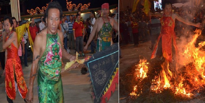 Atraksi Tatung di Klenteng Hok Keng Tong