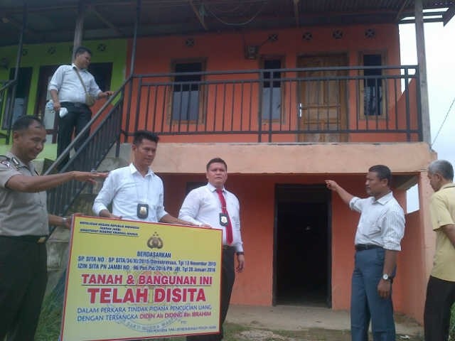 Rumah milik Diding yang disita polisi
