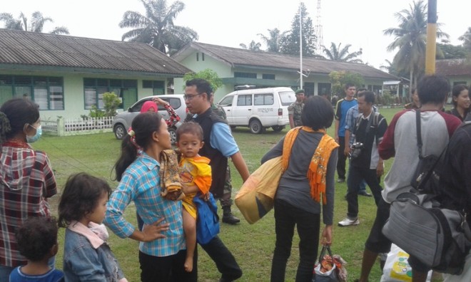 Eks Gafatar sampai di Makorem Jambi siang ini (25/2)