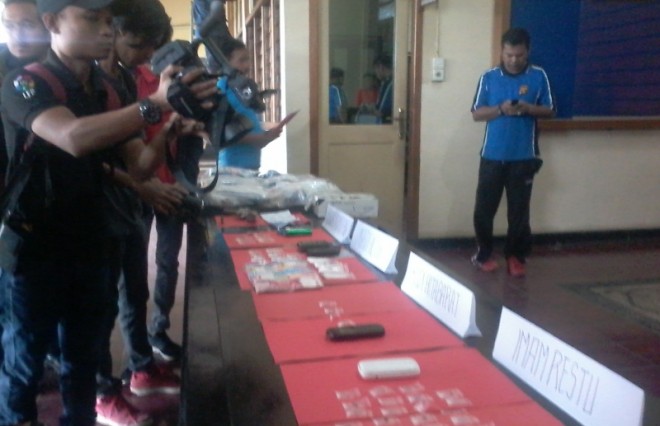 Barang bukti Narkoba yang diamankan selama operasi antik