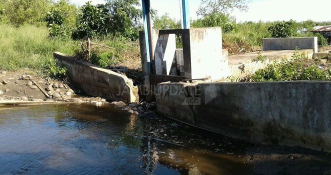 Pintu Air di Tanjabtim Rusak.