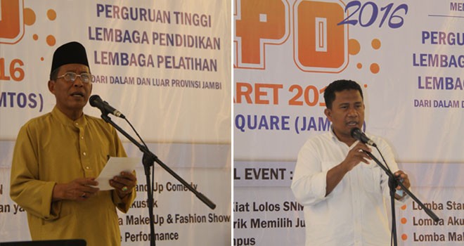 (Kiri) Wakil Walikota Jambi, Abdullah Sani dan (Kanan) CEO Jambi Ekspres Sarkawi.