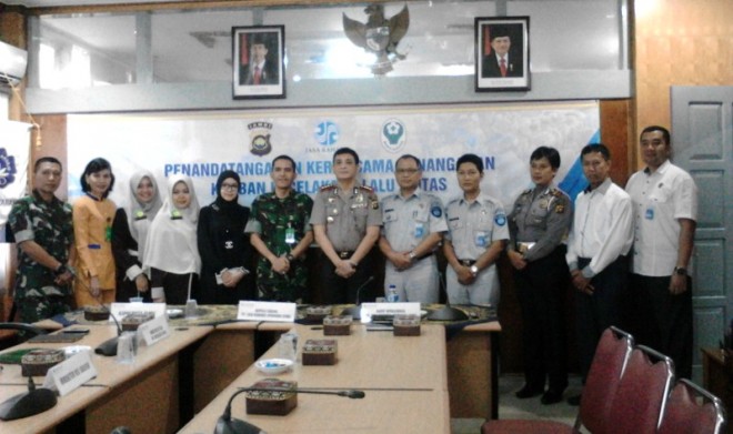 PT. Jasa Raharja (Persero) Cabang Jambi kembali mengadakan MoU dengan Polresta dan 3 rumah sakit