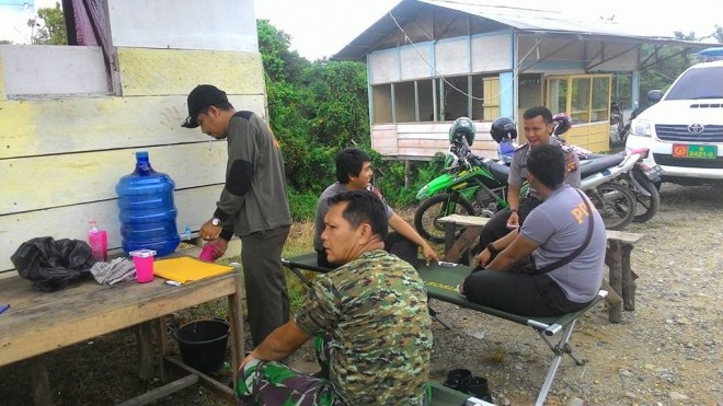 Pemkab Bungo dirikan  Posko pemantau PETI di seputaran Bandara Muaro Bungo. (F/HADINATA/JU)