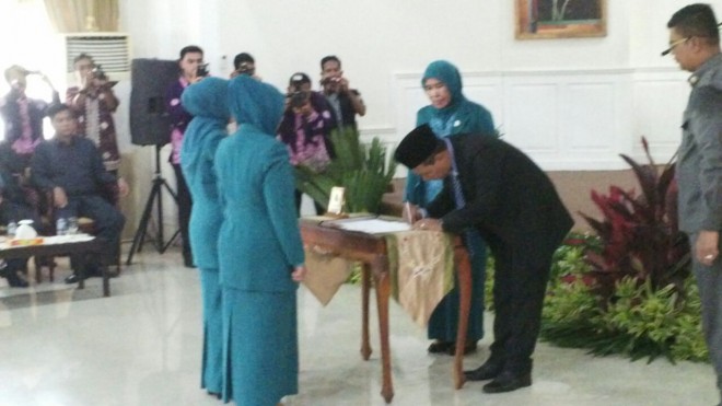 Sertijab Bupati Tanjabtim di Muara Sabak