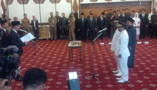 Pelantikan Bupati dan Wabup Tanjabtim beberapa waktu lalu