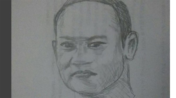 Sketsa wajah pria yang menganiaya Tamara Bleszynski. Foto Instagram