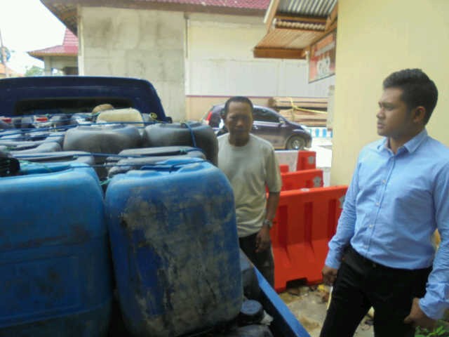 Barang bukti yang diamankan oleh Satuan Reskrim Polres Sarolangun, Senin (18/4).