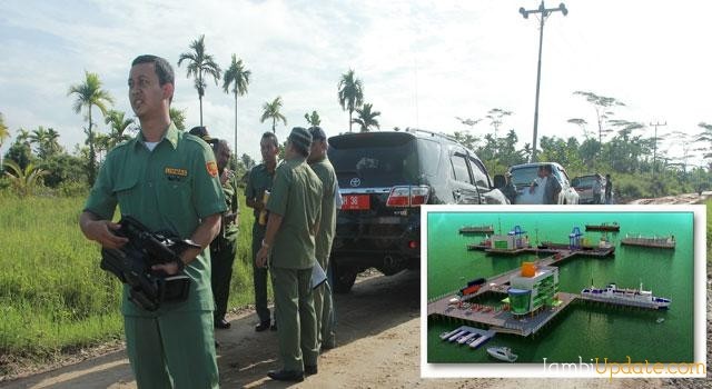 Jalan menuju ke kawasan Pelanuhan Ujung Jabung 