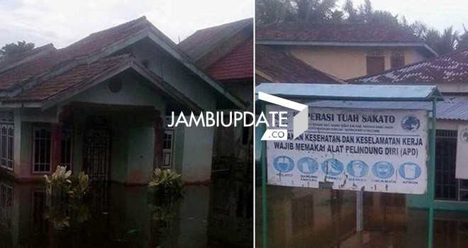 Rumah dan Kantor Kades Danau Embat terendam banjir Minggu (1/5)