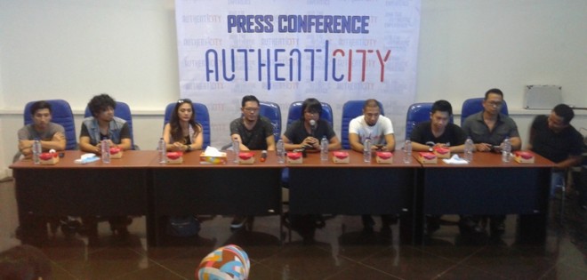 Jumpa pers terkait konser Samsons-Marcell di Gor Kota Baru Jambi malam ini (14/5)