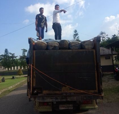 Barang bukti solar ilegal yang diamankan Intelmobda Jambi.