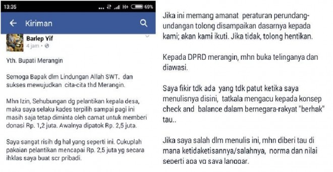 Kades Curhat di Medsos