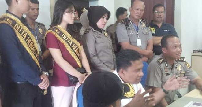 Humas Polda Jambi dan Humas Polres jajaran kunjungi Jambi Ekspres.