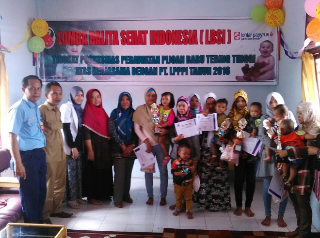 Lomba Balita Sehat Indonesia (LBSI) yang diselenggarakan tingkat Puskesmas Pijoan Baru Tahun 2016 Kecamatan Tebing Tinggi, Senin (30/5)