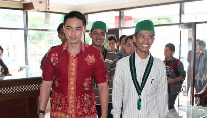 Gubernur Jambi Zumi Zola hadir di acara Musda Badko HMI Jambi di dampingi Ahmad Riyadi dan kader HMI lainnya