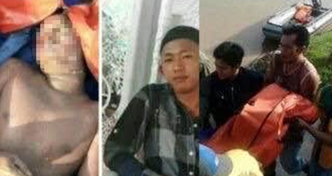 Kondisi jasad Hasbi (22) yang berhasil ditemukan.