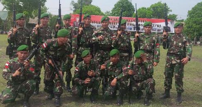 Satgas Batalyon 142/Ksatria Jaya.