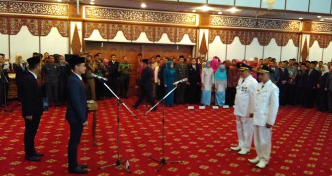 Pelantikan Bupati dan Wakil Bupati Bungo, H Mashuri dan Safruddin Dwi Afrianto (Hamas-A