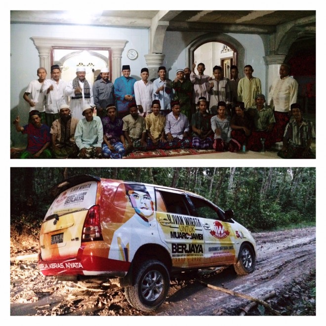 IW menempuh medan berat untuk bisa bertemu dengan warga Ladang Panjang