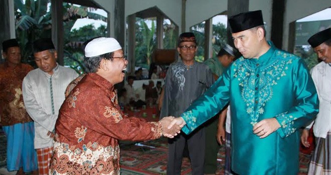 Wali Kota Jambi H. Syarif Fasha bersama Wakil Wali Kota H. Abdullah Sani beserta jajarannya melakukan safari Ramadhan perdananya, Jumat (15/6).