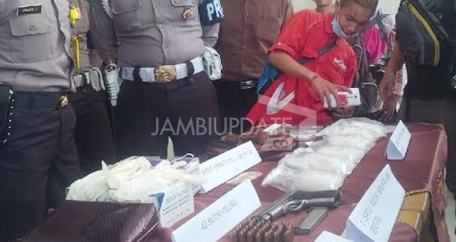 Barang bukti sabu seberat 1,4 Kg yang diamankan di Polda Jambi