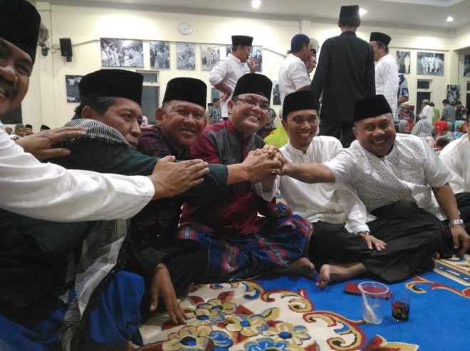 IW saat menghadiri buka puasa bersama di PDIP Minggu (19/6)