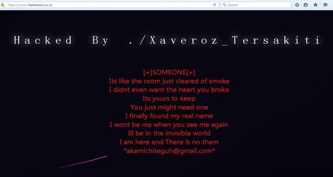 Screansgot Web STAIN Kerinci yang di Hacker.