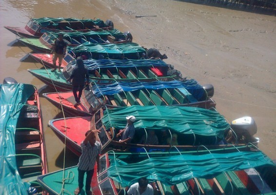 Suasana arus balik di Pelabuhan Tungkal