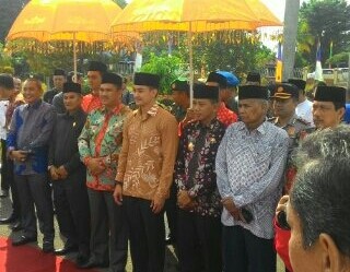 Penyambutan Gubernur Jambi Zumi Zola saat kunjungan ke Bungo Rabu (13/7)