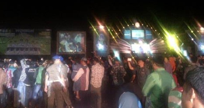 Kemeriahan penutupan MTQ ke 46 di Kabupaten Merangin Senin malam ini (18/7)