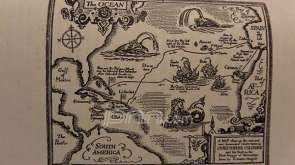 Lukisan peta pelayaran Columbus karya C. Walter Hodges. Termuat dalam buku Columbus Sails. Foto: Wenri Wanhar/JPNN.com.