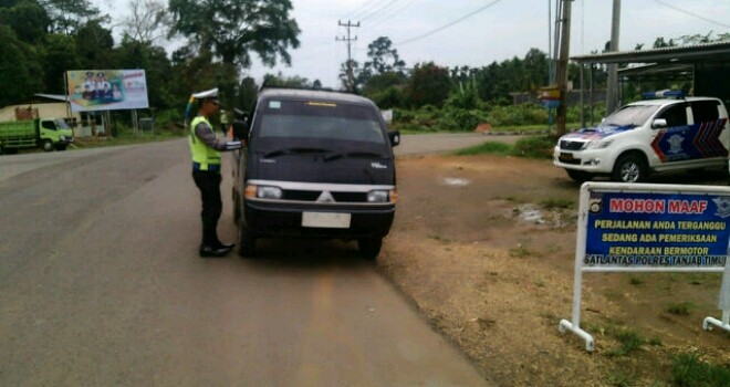 Razia rutin Satlantas Polres Tanjabtim.