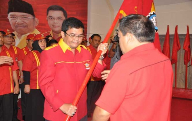 Ivan Wirata saat dilantik menjadi Ketua Depidar SOKSI Provinsi Jambi