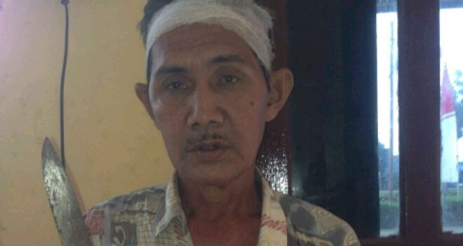 Korban pembacokan.