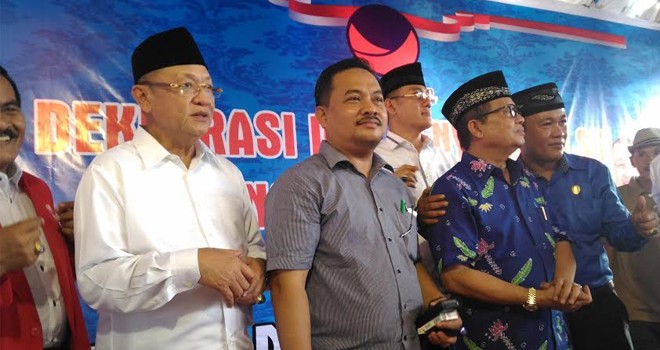 Hamdi saat mendapatkan dukungan dari partai NasDem, Rabu (24/8).