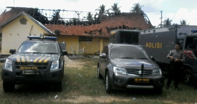 Suasana Polsek Tabir siang tadi.