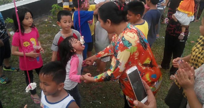 Anak-anak yang mengikuti lomba 17 Agusutus.