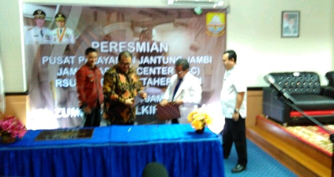 Peresmian Pusat Pelayanan Jantung di RSUD Raden Mattaher Jambi.