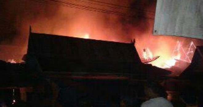 Kebakaran pasar atas Sarolangun beberapa waktu lalu.