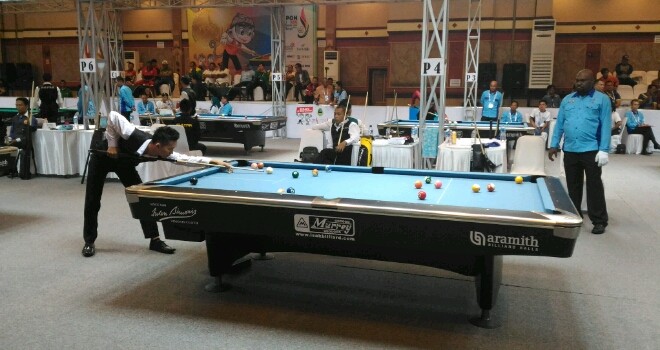Cabang olahraga (Cabor) Biliar di Graha Siliwangi.