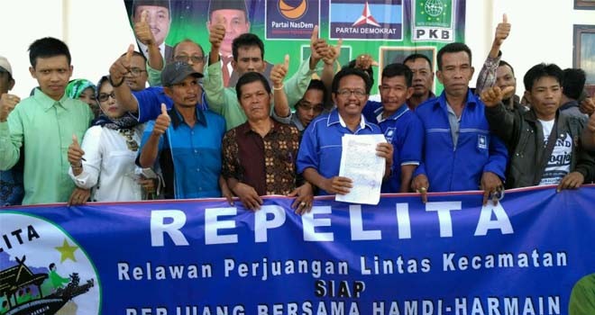 Sejumlah Kader Pan yang mendukung Pasangan Hamdi-Harmain.