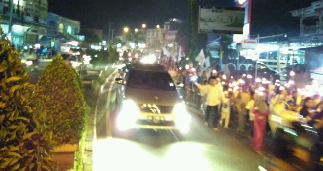 Pawai obor sambut Tahun Baru Islam di Simpang Rimbo