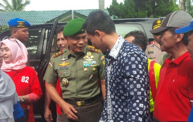  Panglima Kodam II Sriwijaya, Mayjen TNI Sudirman, hari ini (8/10) berkunjung ke Jambi