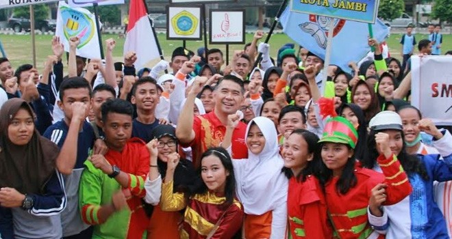Walikota Fasha Buka Porseni Tingkat SMA.