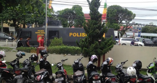 Pengamanan Rapat Pleno terbuka, dan pengambilan nomor urut Calon Bupati dan Wakil Bupati Sarolangun Periode 2017-2022.