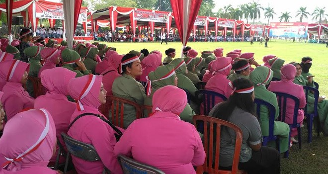 Peserta Apel Nusantara Bersatu di Jambi.