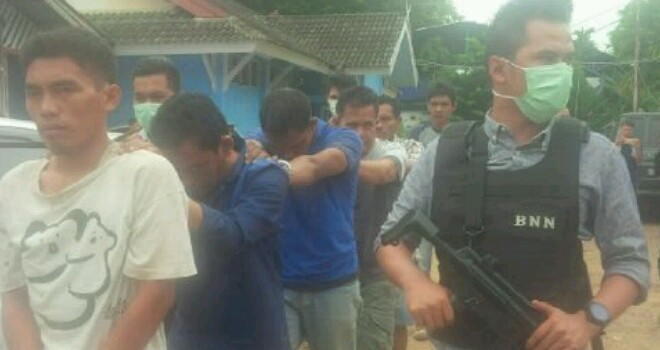 Lima orang yang diamankan BNNP Jambi beberapa waktu lalu. Foto : Dok. Jambiupdate