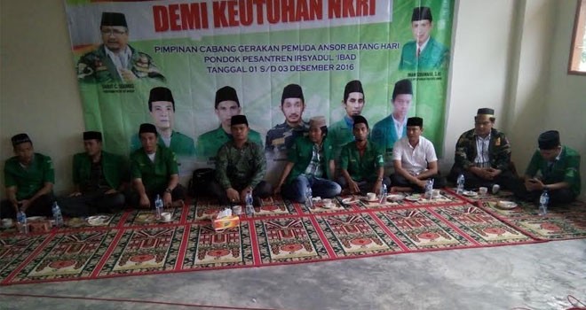GP Ansor cabang Batanghari saat menggelar PKD ke II di Pondok Pesantren Irsyadul â€˜Ibad Kecamatan Pemayung.