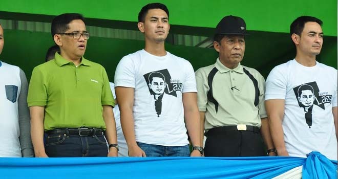 Tampak dari kiri H. Bakri HM, Anggota DPR RI, Ketua DPD PAN Kota Jambi, Zumi Laza, Wakil Walikota Jambi, Abdullah Sani, dan selanjutnya Gubernur Jambi, Zumi Zola.